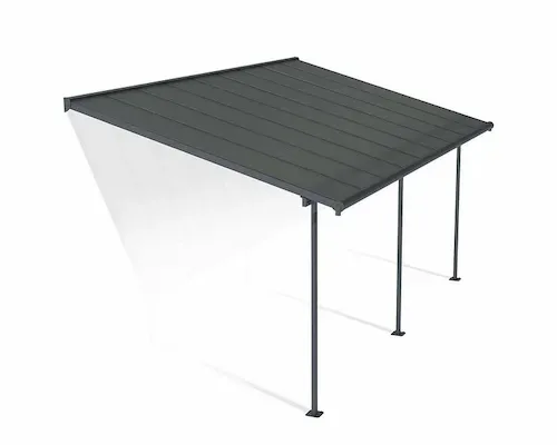 פרגולה אלומיניום Sierra אפורה 3x5.6 עם קירוי ברונזה-הובלה חינם 705331