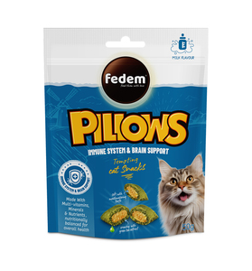 Pillows כריות חטיף לחתולים  בטעם חלב (18יח בקרטון)