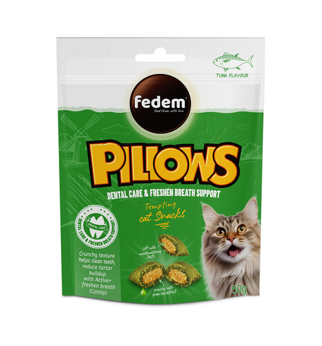 חטיפים לחתולים - Pillows כריות חטיף לחתולים בטעם טונה  (18יח בקרטון) - 1