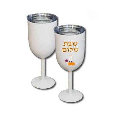 גביע יין נירוסטה לבן / כסף