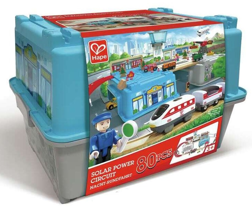 מגה מטרופוליס - ערכת רכבת חשמלית ענקית 80 חלקים בקופסת אחסון רב פעמית 1