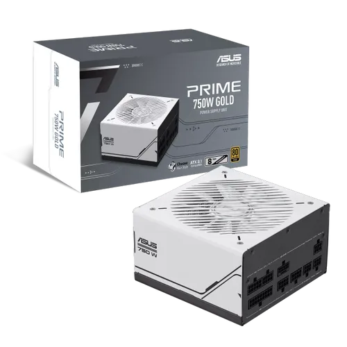 ספק כח מודולרי ASUS Prime 750W Gold - צבע לבן
