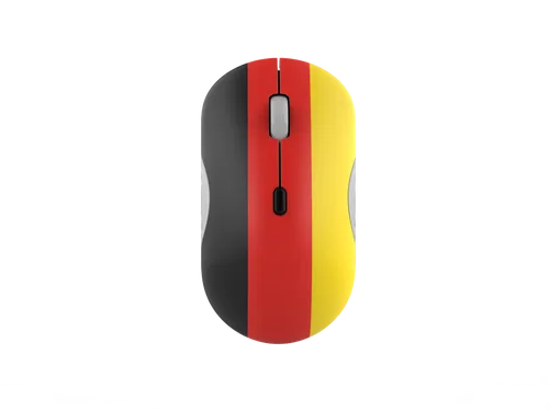 עכבר בלוטוס אלחוטי Lenovo 350 Bluetooth Silent Mouse (Fan Edition - Germany) GY51U71762 - צבע צהוב / שחור / אדום
