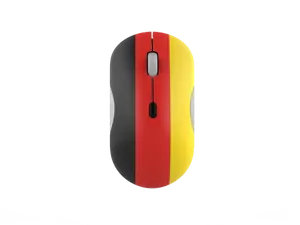 עכבר בלוטוס אלחוטי Lenovo 350 Bluetooth Silent Mouse (Fan Edition - Germany) GY51U71762 - צבע צהוב / שחור / אדום
