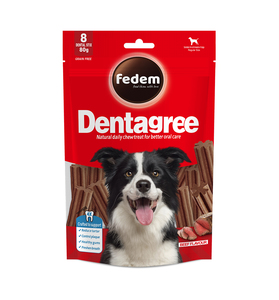 Dentagree דנטל סטיקס בטעם בקר (18 יח בקרטון)