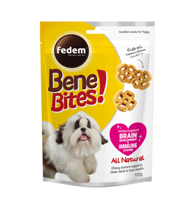 Bene Bites חטיפים לגורים - מסייעים בהתפתחות המוח ובמערכת החיסון (10 יח בקרטון)