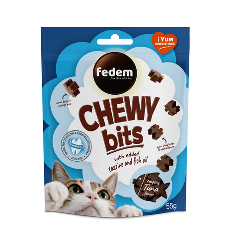 חטיפים לחתולים - Chewy Bits חטיפים בטעם טונה  (18יח בקרטון) - 1