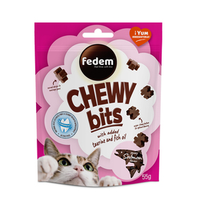 Chewy Bits חטיפים בטעם סלמון  (18יח בקרטון)