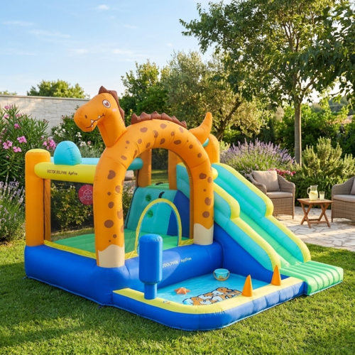 מתקן מתנפח עם מגלשה דגם ג’ירפה  Doctor Dolphin דגם 72080