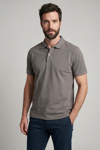 חולצת פולו אפור ירוק NON IRON