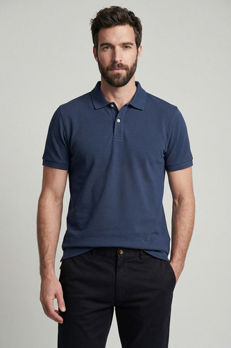 חולצת פולו כחול אפור NON IRON