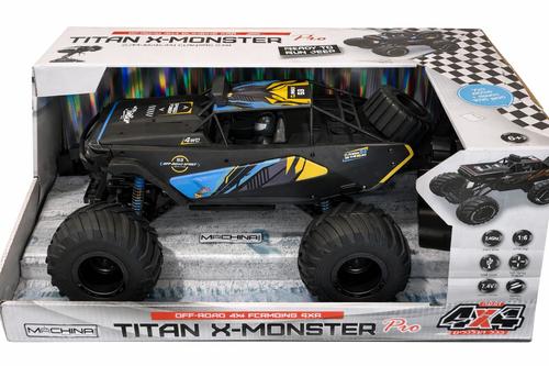 רכב שטח מפלצתי הנעה 4X4 נטען - Machina Titan X Monster Pro