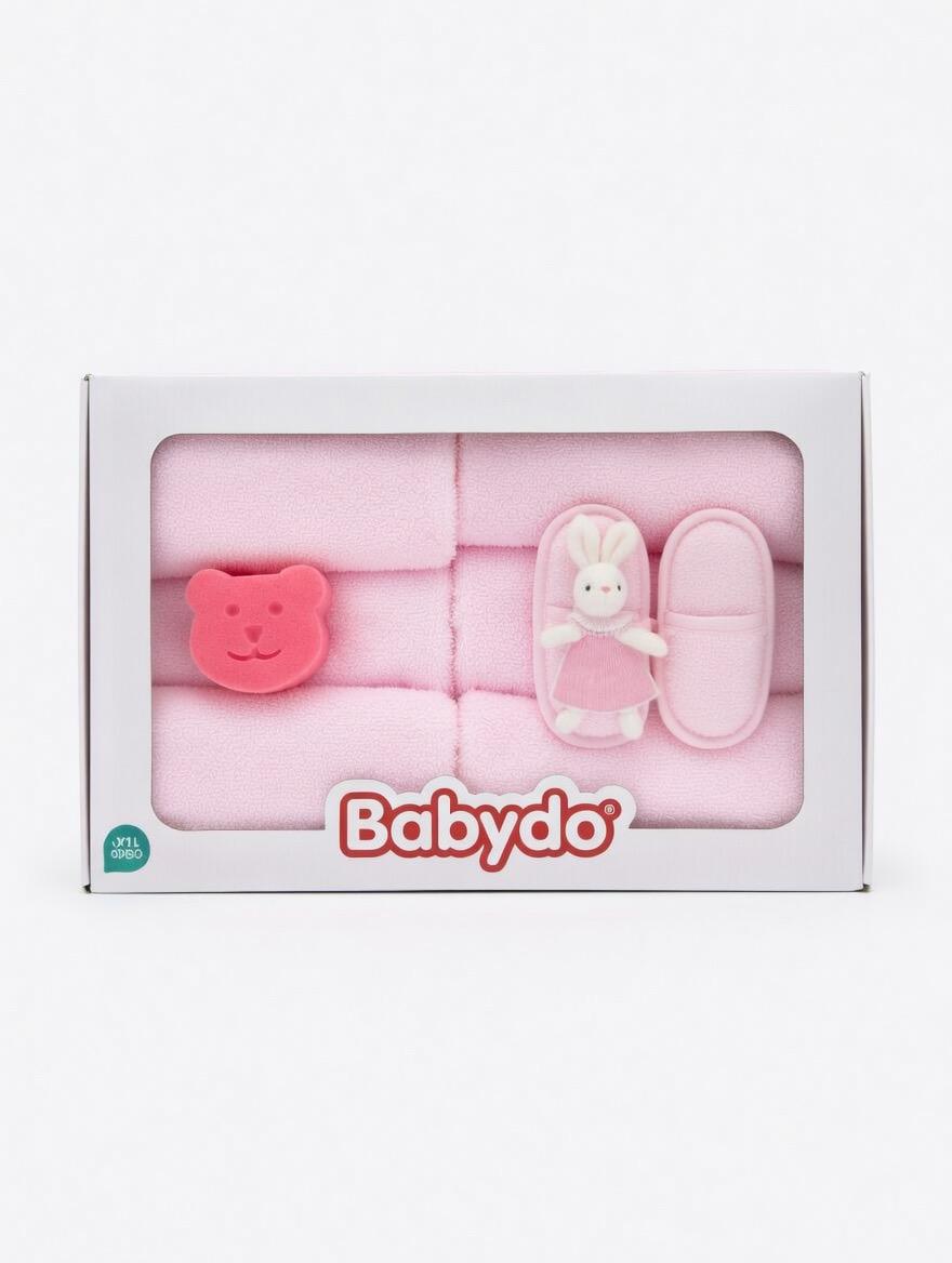 סט רחצה Babydo 5 חלקים – ארנב ורוד