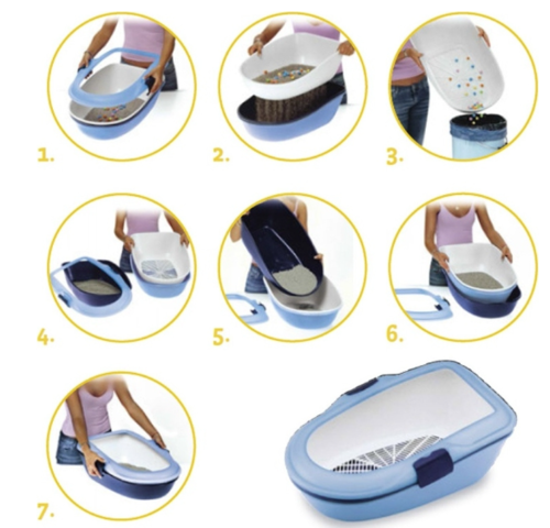 ארגז צרכים פתוח עם מסננים לחתולים פורבה - Stefanplast Furba