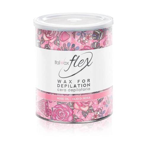 ItalWax שעווה בדים פחית 800 גרם- שמן ורדים סדרת Flex