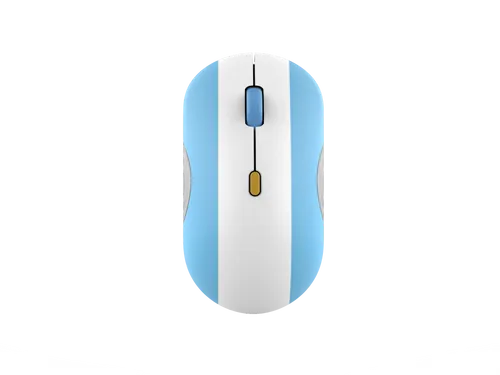 עכבר בלוטוס אלחוטי Lenovo 350 Bluetooth Silent Mouse (Fan Edition - Argentina) GY51U71763 - צבע כחול / לבן