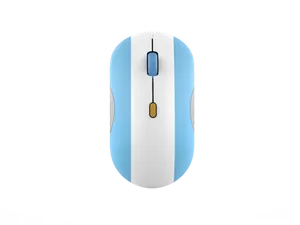 עכבר בלוטוס אלחוטי Lenovo 350 Bluetooth Silent Mouse (Fan Edition - Argentina) GY51U71763 - צבע כחול / לבן