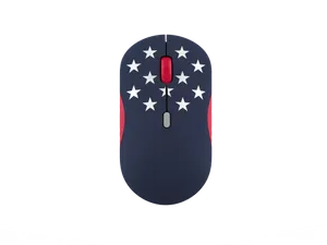 עכבר בלוטוס אלחוטי Lenovo 350 Bluetooth Silent Mouse (Fan Edition - US) GY51U71761 - צבע כחול / לבן / אדום