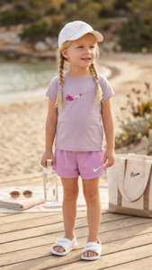 חליפת קיץ בנות מבית NIKE – חולצת טי ומכנס קצר