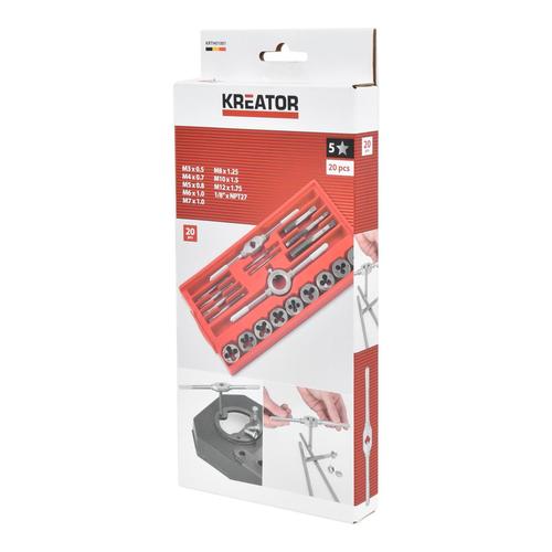 סט מברזים ומחרוקות 20 חלקים  106 KRTH01001, TAP AND DIE SET 20 PCS ברקוד 5400338122248