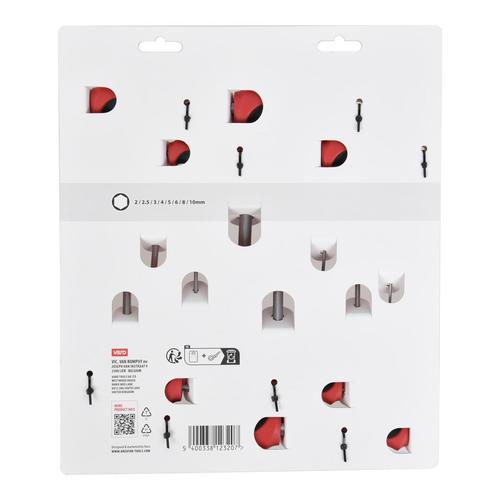 מפתח אלן משושה עם ידית טי- 8 יחידות,  106 KRTH22005, 	HEX KEY T-HANDLE - 8 PCS	ברקוד 5400338123207