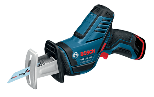 גוף מסור חרב נטען Bosch GSA 12V-14  כולל 2 מסוריות לעץ ומתכת