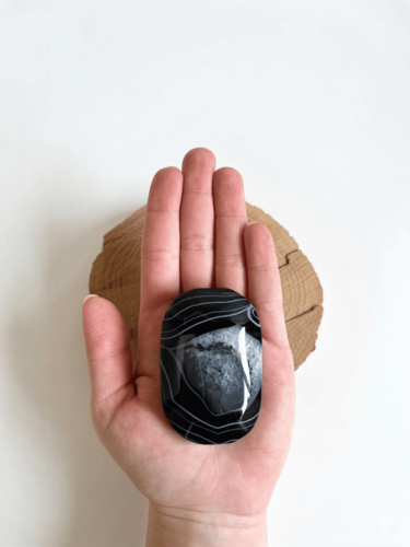 פאלם אגת שחורה BLACK AGATE PALM