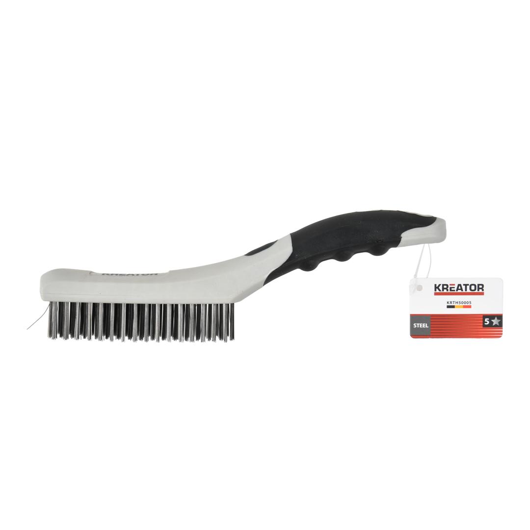 מברשת BBQ ידית  TPR  זיפי ברזל  106 KRTH50005, WIRE BRUSH TPR - STEEL