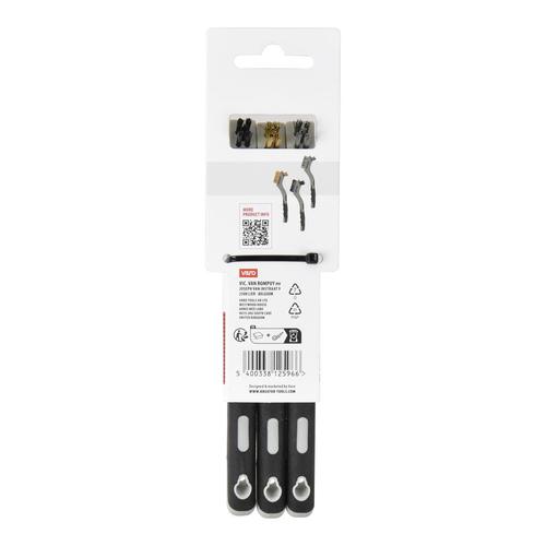 מברשת זיפי ברזל- ידית TPR - שלוש יח'  106 KRTH50101, WIRE BRUSH TPR - 3 PCS, ברקוד 5400338125966