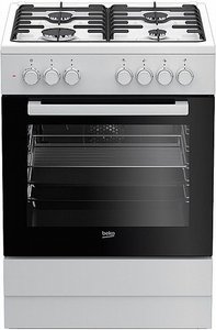 תנור משולב כיריים גז 60 ס"מ דגם FSE62122DWDSL בקו BEKO לבן