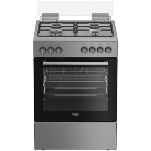 תנור משולב כיריים גז 60 ס"מ דגם FSE62123DXDSL בקו BEKO נירוסטה