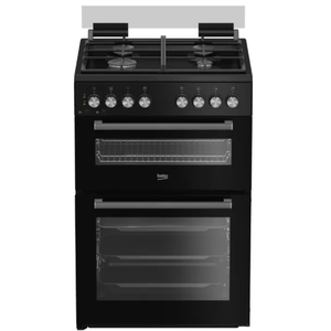 תנור דו תאי משולב כיריים גז 60 ס"מ דגם KFDM62129BB בקו BEKO שחור