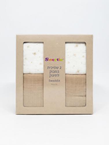 זוג שמיכות במבוק לתינוק 110×110 ס