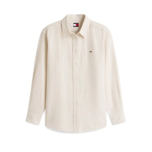 חולצה מכופתרת TOMMY JEANS מידות XS-L לנשים בגוון שמנת קורדרוי