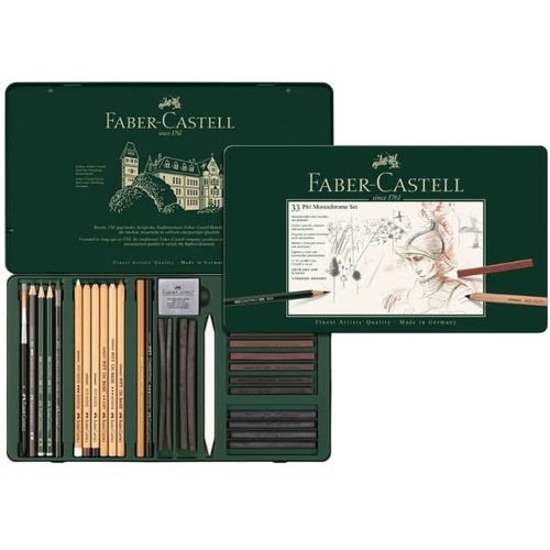 סט 33 גרפיט פיט FABER CASTELL Pitt Monochrome 