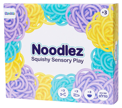 Noodlez משחק סנסורי נודלס מארז 300 גרם עם 7 אביזרי משחק 7