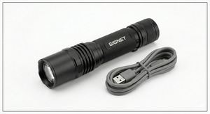 פנס אלומיניום 1300 לומן טעינת USB + מגנט SIGNET