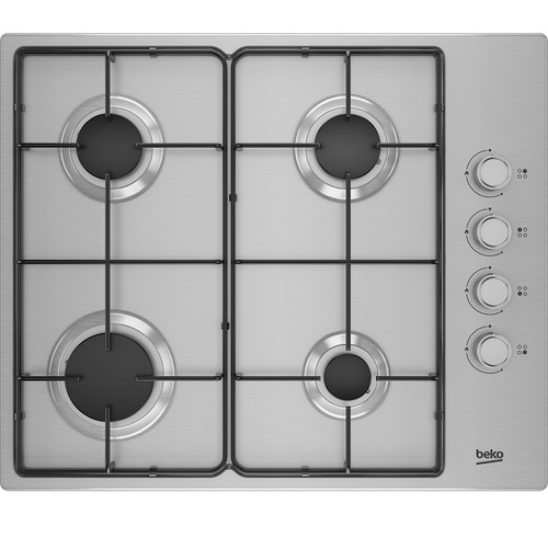 כיריים גז 4 להבות Beko בקו HIGG64124SX