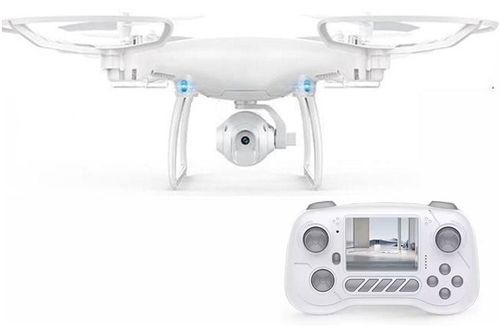 רחפן ברשלס מתקדם עם שלט ומסך מובנה – AeroView Drone