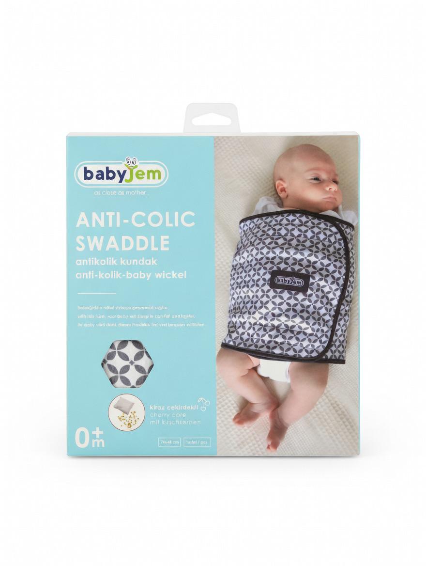 שמיכת עיטוף ( Swaddle ) אנטי קוליק עם גרעיני דובדבן