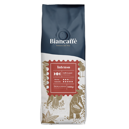 1 ק”ג פולי קפה ביאן קפה אספרסו בר אינטנסו Biancaffe Espresso Bar Intenso