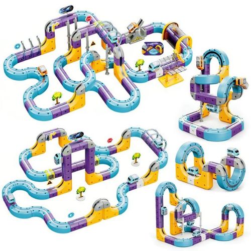 מסלול רכבת מגנטי 128 חלקים Magnetic Track Go  