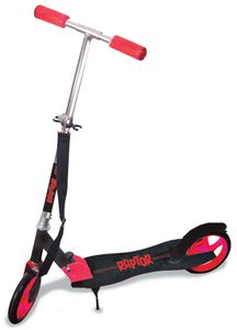 קורקינט אלומיניום מתקפל דגם Raptor T08 עם גלגלי סיליקון 200 מ"מ ורצועת נשיאה - אדום