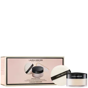 מארז פודרה ופודריה של לאורה מרסייה Laura Mercier Laura Mercier Indulgent Icons Ultra-Blur Translucent Loose Setting Powder + Puff 20g