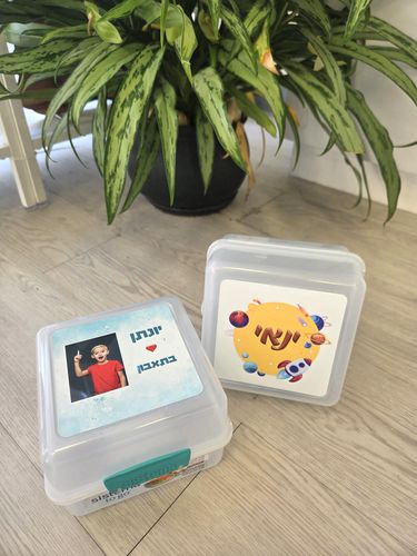 קוביית לאנצ’ מרובעת שקופה 1.4 ליטר - עם הדפסה אישית 