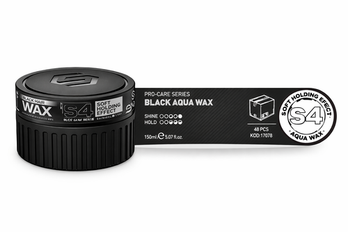 SINEP Aqua Hair Wax S4 Black – ווקס לשיער אחיזה חזקה וגימור מבריק 150 מ״ל