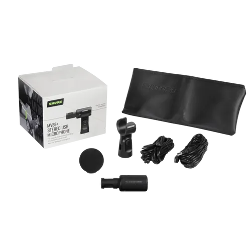 MV88+ Stereo USB מיקרופון סטריאו דינמי מבית SHURE