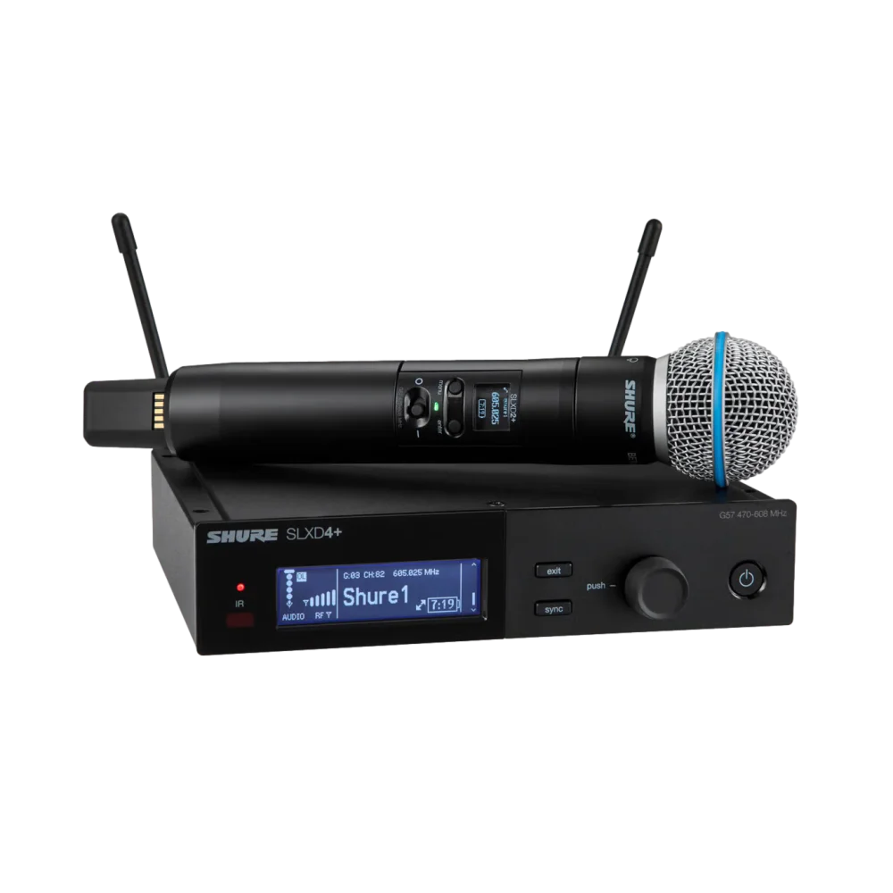 מערכת מיקרופון אלחוטית SLXD24+/B58 מבית Shure