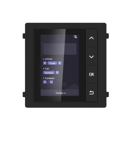 מודול פנל דיירים Hikvision DS-KD-DIS דור 2 – מסך אינטרקום מתקדם לניהול כניסה בטוח ונוח