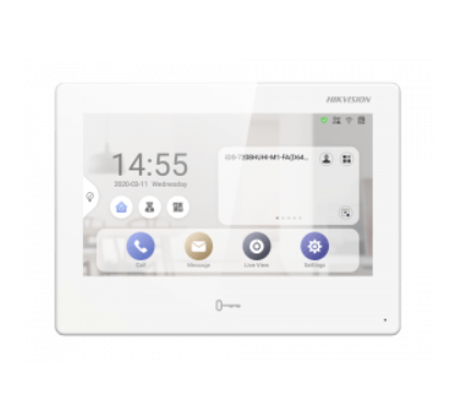 מסך אינטרקום Hikvision DS-KH9310-WTE1 7 אינץ' מגע עם Wi-Fi ו-LAN לבית או לעסק